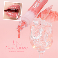 OEM Custom Plumping Lip Oil Gel met Lip Hugging Tip, 24 uur hydraterende glanzende glazen glans, transparante vloeibare lipgloss, fabriek