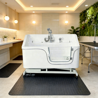 Baignoire de toilettage électrique multifonctionnelle antidérapante pour animaux de compagnie avec massage et ozone pour chiens et chats