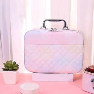 Kẹo Colour Ngọt Ngào Màu Hồng Cô Gái Lady Mỹ Phẩm Trang Điểm Hộp Chất Lượng Cao PU Chất Liệu Đồ Trong Nhà Tắm Không Thấm Nước Lưu Trữ Hộp Rửa Trường Hợp - Product Image 2