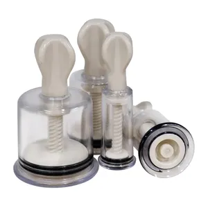 مجموعة الحجامة المفرغة البلاستيكية عالية الجودة ، جهاز الحجامة المغناطيسي للعلاج بالحجامة ، أكواب الحجامة M L XL