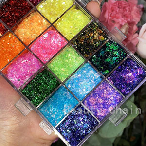 Gel Brillante Corporal, Maquillaje, <span class=keywords><strong>Iluminador</strong></span> en Crema, Gel para Sombras de Ojos, Paleta de Sombras de Ojos Brillantes, Paleta de Sombras de Ojos Brillantes, Sombras de Ojos Brillantes Húmedas, 3 Piezas, 192 g - Product Image 3