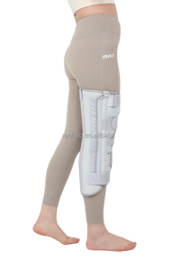 Orthèses de chirurgie du ménisque réglables Sangle de fixation de l'articulation du genou respirante Cinq sangles, style gris - Product Image 4