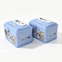 Boîte en fer blanc rectangulaire personnalisée de qualité alimentaire avec poignée et fermoir, réutilisable pour l'emballage de café, bonbons et biscuits – Vente en gros directe usine Chine