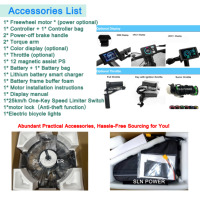 Kit de conversion de vélo électrique 48V 52V 60V 72V 1000W 1500W 2000W 3000W Moteur de conversion de vélo électrique pour