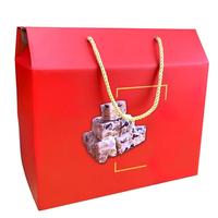 Umweltfreundliche Papiergriff-Kartonbox Tragegriff-Wellpappbox mit Bandgriff