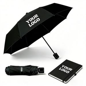 ร่มพับพกพาแบบกำหนดเองสำหรับของขวัญส่งเสริมการขายธุรกิจ ขายส่งพร้อมโลโก้ - Product Image 1