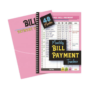 Carnet de suivi budgétaire mensuel personnalisé avec impression sur mesure, liste de contrôle des factures mensuelles pour les dépenses personnelles et les factures domestiques – Fournisseur direct usine - Product Image 1