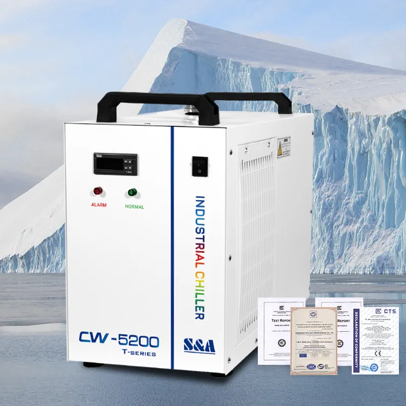โรงงานโดยตรงผู้ผลิต CW-3000 CW-5000 CW-5200น้ำเย็นเครื่องระบายความร้อนน้ำเย็นอุตสาหกรรม