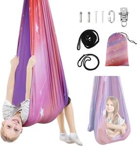 <span class=keywords><strong>Altalena</strong></span> Terapeutica Sensoriale per Bambini, <span class=keywords><strong>Girevole</strong></span> a 360°, Attrezzatura per Interni, Amaca Sospesa a Uno o Due Livelli per Giocare - Product Image 4