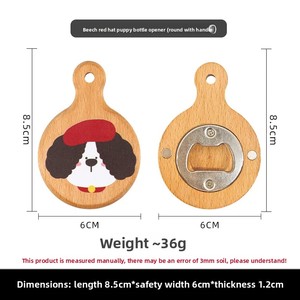 Abrebotellas de madera maciza con dibujos animados bonitos y creativos, mango de estilo moderno, pegatina magnética para nevera para abridor de botellas de <span class=keywords><strong>cerveza</strong></span> y vino - Product Image 5