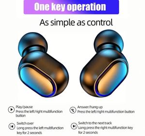 หูฟังไร้สาย TWS Mini In-Ear รุ่น High Hifi กันน้ำ เสียงสเตอริโอ พร้อมจอ LED รุ่น E6S - Product Image 3