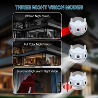 Anxinshi 4CH WiFi Fisheye 180 °   Sistema de Cámaras CCTV con Detección Humana por IA, Visión Nocturna a Color IR y Pantalla para Seguridad del Hogar