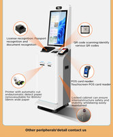 Kiosque de paiement en espèces pour l'enregistrement à l'hôtel avec scanner de passeport et impression de carte d'embarquement en libre-service KER avec SDK