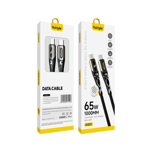 Venta caliente A12CC 1M Fishnet Braid Custom Type C PD 65W Cable DE DATOS USB de carga rápida <span class=keywords><strong>Material</strong></span> de cobre puro - Product Image 1