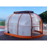 Maison de dôme en polycarbonate en verre extérieur Full Hous Glamping pour l'hiver La Chine conçoit une salle de dôme à bulles