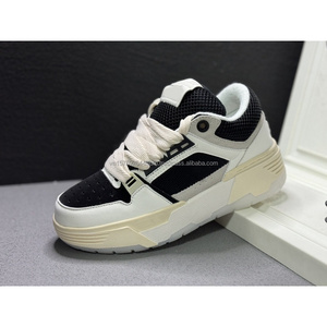 Sneakers Chunky de Luxe pour Hommes, Chaussures Blanches en Maille à Lacets, Plateforme Respirante, Bout Rond, Semelle en Caoutchouc - Product Image 3