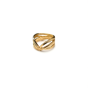Fashion <b>Rings</b> 316L Stainless Steel PVD <b>Gold</b> Plating Sustainable Resistant Design - Product Image 2