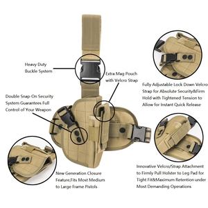 耐久性のあるポリエステル製の戦術的な太ももホルスター屋外戦術的なドロップ脚 - Product Image 5