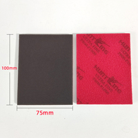 Tampon de ponçage en éponge auto-agrippante 75x100mm, épaisseur 5mm, en mousse flexible pour le polissage de carrosserie automobile