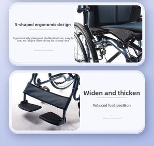 Vente directe usine AC867AJ-20 Fauteuil roulant ergonomique pliant en alliage d'aluminium à cadre en I pour soins infirmiers, provenance Chine - Product Image 5