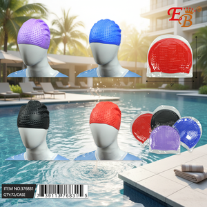 Gorro de Natación para Adultos de 9 Pulgadas, Moderno, Elegante y Duradero, Hecho de Silicona, Nailon y Elastano, 72 Piezas/Caja, Modelo 376831 - Product Image 3