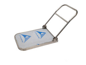 Chariot plat pour entrepôt, restaurant, hôtel, petit camion remorque 4 roues Chariot industriel pliable en acier inoxydable - Product Image 2