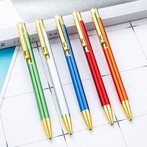 New 1.0Mm Multi-Color Ballpoint Wholesale Office Student <b>Retractable</b> Metal Custom Logo Hotel Conference Promotional <b>Pens</b> - Product Image 1