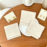 Pochette à bijoux Hongjia style enveloppe, sac cadeau anti-poussière à rabat, personnalisable par sérigraphie, en coton et lin, pour événements