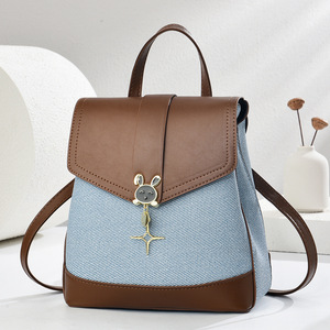 <b>Lightweight</b> Women's Small Stylish School <b>Backpack</b> Zipper Closure Portable Summer Travel Companion Waterproof Fashionable Design - Product Image 5