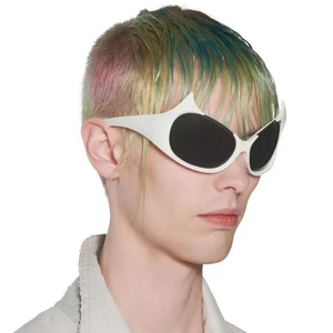 Lunettes de soleil futuristes surdimensionnées ADE WU XY9384 pour <span class=keywords><strong>Halloween</strong></span>, style œil de chat Y2K, pour fêtes amusantes - Product Image 2
