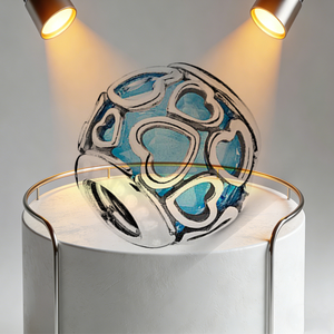 <span class=keywords><strong>Abalorios</strong></span> de Plata S925 Compatibles con Pulseras <span class=keywords><strong>Pandora</strong></span> |   Cuentas Redondas de Cristal Tallado Brillante con Forma de Corazón Envuelto en Amor para Mujer, para Hacer Joyería DIY - Product Image 2