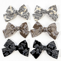 Barrettes à cheveux imprimées nœud papillon pour femmes, accessoires pour cheveux pour filles