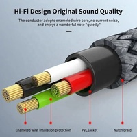 Câble adaptateur audio coaxial plaqué or USB 2.0 mâle vers 3,5 mm femelle, convertisseur de son numérique AUX pour casque et écouteurs