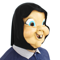 Masque drôle en latex pour cosplay, masque intégral pour Halloween et Noël, accessoire de fête