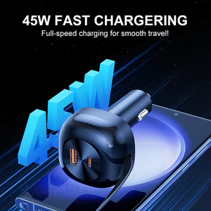 <span class=keywords><strong>3</strong></span> in 1カー充電器75W高速充電デュアルタイプC USB充電器調整可能モバイルアクセサリー - Product Image 4