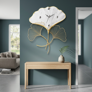 High Quality Silver Metal Wall <b>Clock</b> Gold and <b>White</b> with Trendy Design Best Finishing Needle Display Quartz Motive Wall Hanging - Product Image 6