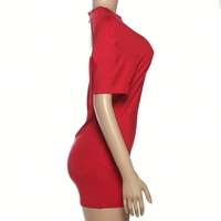 Vêtements pour femmes à la mode en gros, vêtements de club, robe élégante sans dos à manches courtes