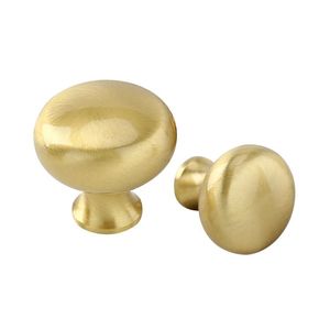 Simple Brass Wardrobe Cabinet <strong>Door</strong> Drawer Handle <strong>Knob</strong> Round Solid Brass Furniture <strong>Door</strong> <strong>Knobs</strong> Pull - Product Image 3
