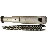 Vis et baril jumelés coniques de type standard 48/118, adaptés aux produits profilés/tuyaux en WPC/PVC, teneur en Caco3 inférieure à 100%