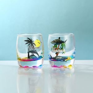 Vaso de chupito de 2.5 oz con base de puntos gruesos y logotipo personalizado, superventas, vaso de vino pequeño, recuerdo turístico - Product Image 2