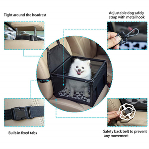 Washable Portable Dog Booster Car Seat Travel <b>Carrier</b> Dog Car Seat Cover for Small <b>Pets</b> Dog Car Seat - Product Image 6