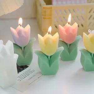 Tulpe Blumen form duftende aromatische Kerze Hochzeits geschenk Party Home Decoration Kerzen