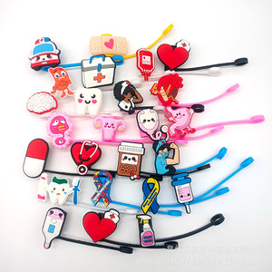 Nouveaux charms décoratifs en PVC pour pailles, 10 mm, écologiques, compatibles avec les tasses et les tapis de bar, pour décorations de fête - Product Image 2
