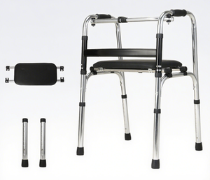 Marchette pliante en aluminium pour adultes âgés à quatre pattes Aide à la marche médicale Certification CE Conception durable pour usage hospitalier à domicile - Product Image 2