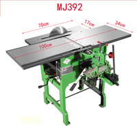 Raboteuse-Dégauchisseuse Combinée 260 mm pour Bois, Perceuse à Colonne et Défonceuse Multifonctionnelle de Table