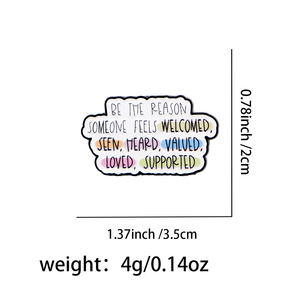 Spilla smaltata con citazioni e scritta 'BE <span class=keywords><strong>THE</strong></span> REASON', distintivo da risvolto per zaino, accessori per abbigliamento, gioielli di moda, regali per amici - Product Image 2