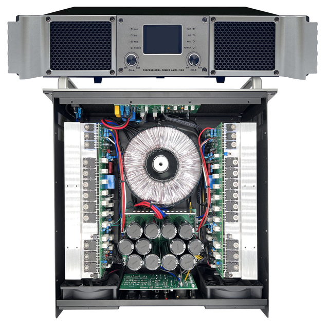 EIF MT2800 High Performance Dual Channel Class H Metal Power Amplifier 2*600W 8ohm 2U for Stage Performance