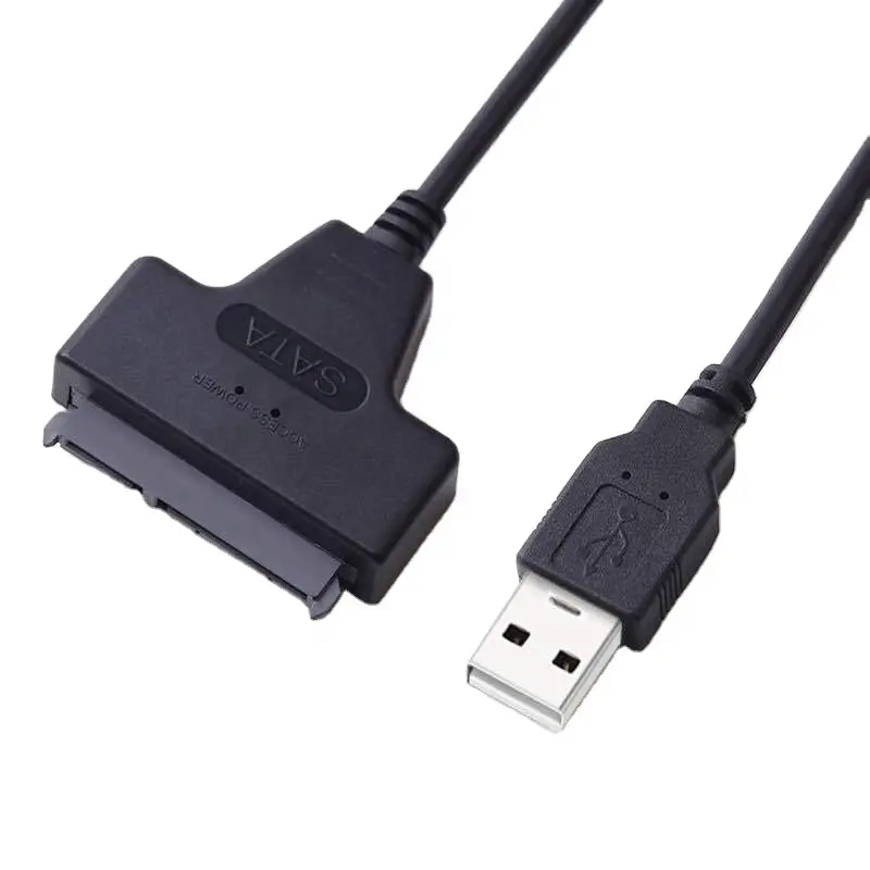 Câble d'extension de convertisseur d'adaptateur de disque dur Sata 3 de 2.0 pouces USB 2.5 à 22Pin Câble adaptateur SATA vers USB pour disque dur SSD HDD