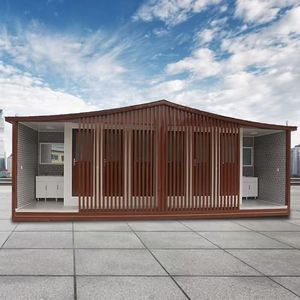 Toilettes portables en acier, structure robuste, usage public extérieur, design rustique durable - Product Image 2