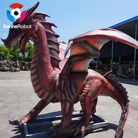 Statue de dragon grandeur nature Zigong Sanhe, robot animé géant réaliste, dragon animatronique
